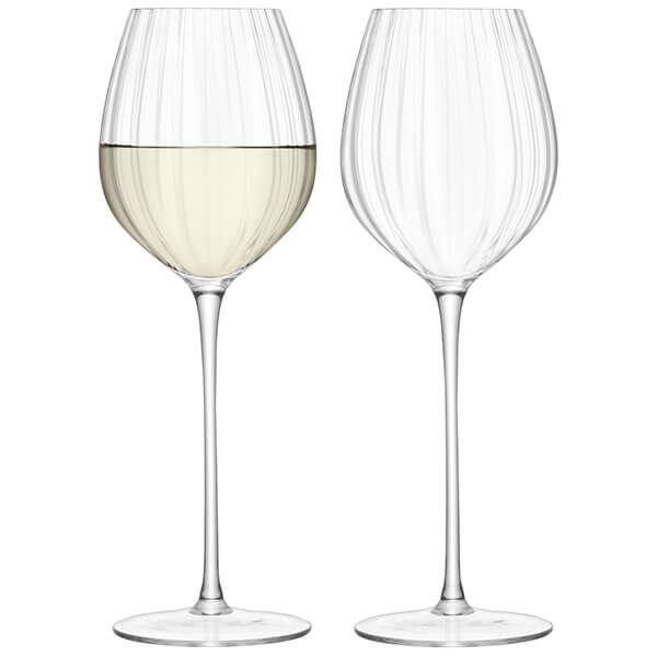 LSA Aurelia White Wine Glass 430ml Clear Optic Set of Two