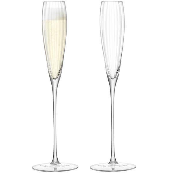 LSA Aurelia Grand Champagne Flute 165ml Clear Optic Set of Two
