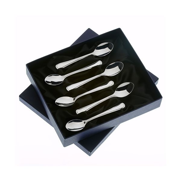 Arthur Price of England Bead Sovereign Stainless Steel Set of 6 Coffee Spoons