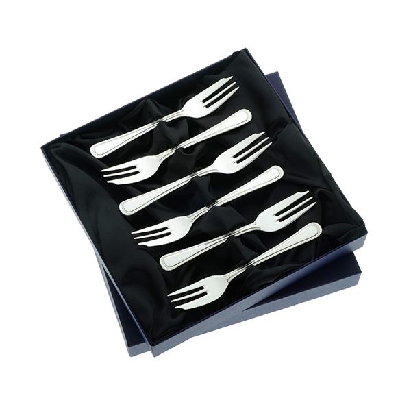 Arthur Price of England Bead Sovereign Stainless Steel Set of 6 Pastry Forks