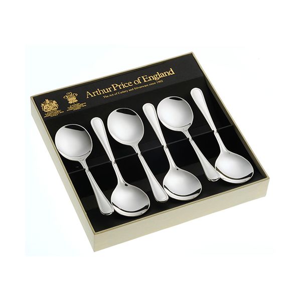 Arthur Price of England Britannia Sovereign Silver Plate Set of 6 Fruit Spoons