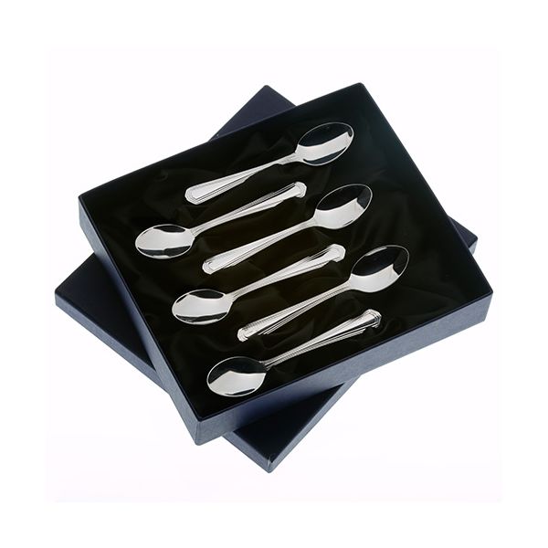 Arthur Price of England Chester Sovereign Stainless Steel Set of 6 Coffee Spoons