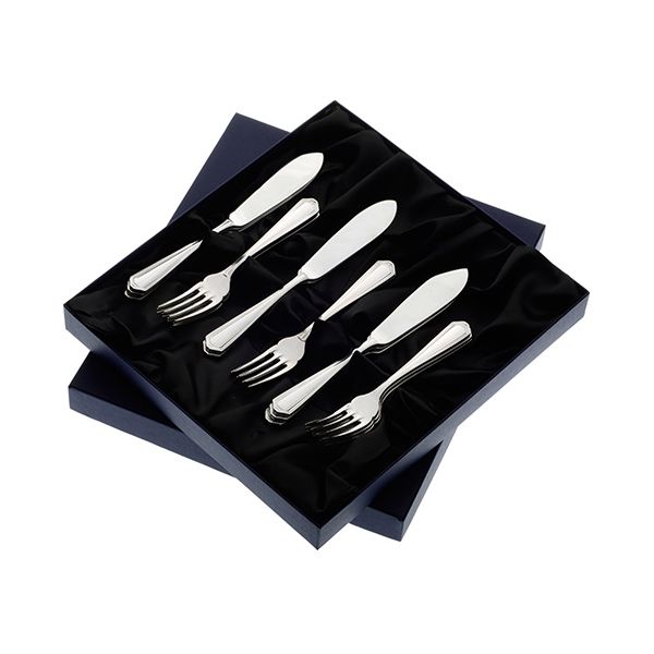 Arthur Price of England Chester Sovereign Stainless Steel Set of 8 Pairs Of Fish Eaters