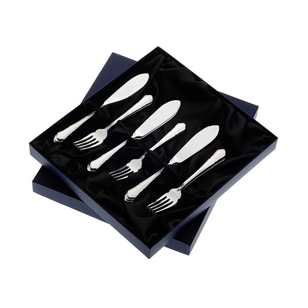 Arthur Price of England Dubarry Sovereign Stainless Steel Set of 6 Pairs Of Fish Eaters