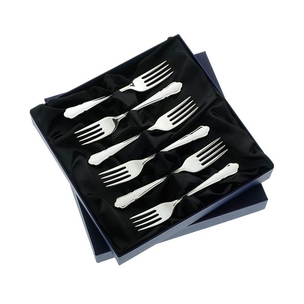 Arthur Price of England Dubarry Sovereign Silver Plate Set of 6 Fruit Forks