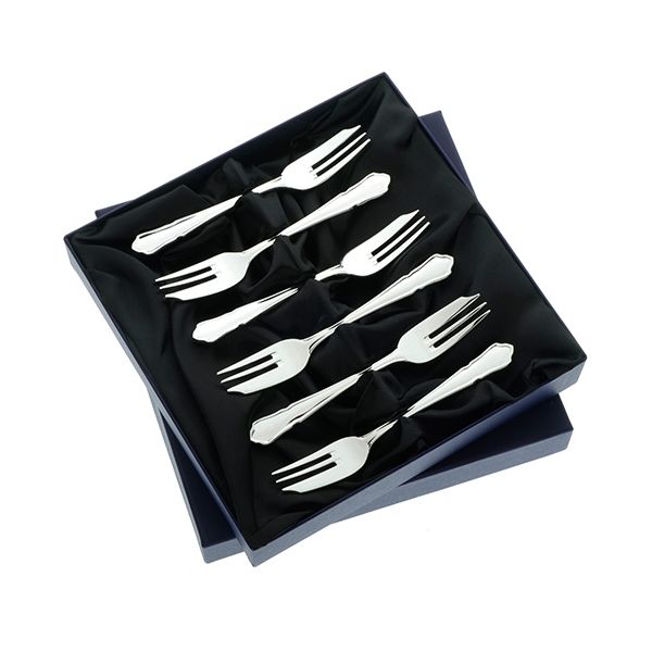 Arthur Price of England Dubarry Sovereign Silver Plate Set of 6 Pastry Forks