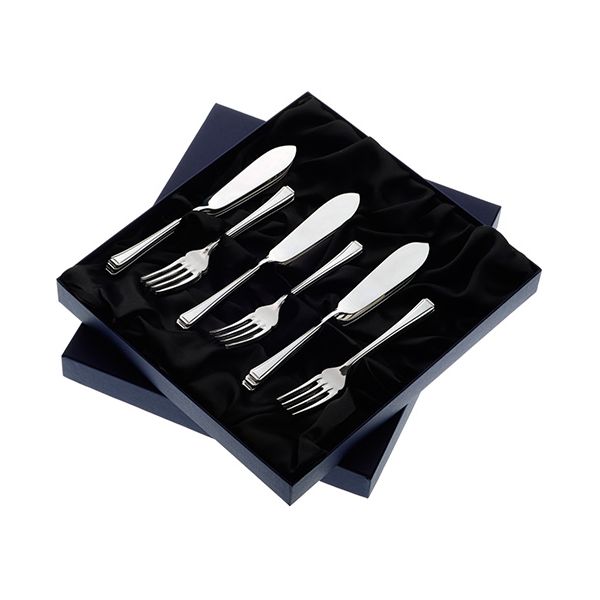 Arthur Price of England Harley Sovereign Stainless Steel Set of 8 Pairs Of Fish Eaters