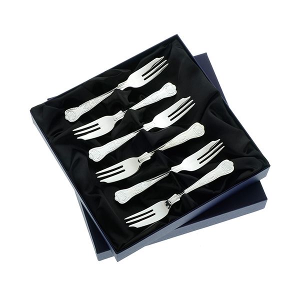 Arthur Price Kings Sovereign Silver Plate Set of 6 Pastry Forks