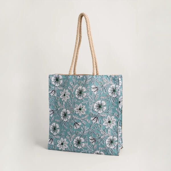 Seasalt Kitchen Garden Bag Craft Floral Dark Lichen