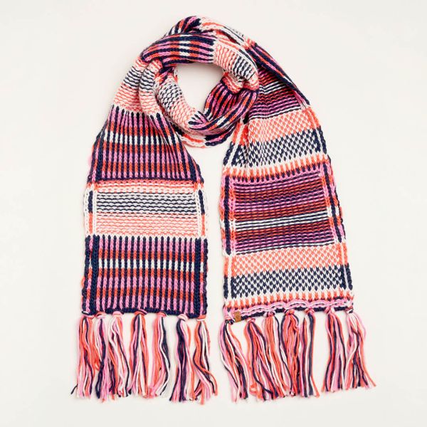 Brakeburn Textured Stripe Knitted Scarf