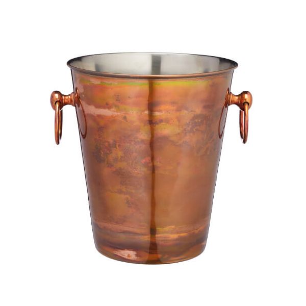 BarCraft Swirling Copper Finish Champagne Bucket