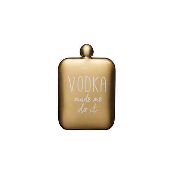 BarCraft 175ml Stainless Steel Gold Hip Flask