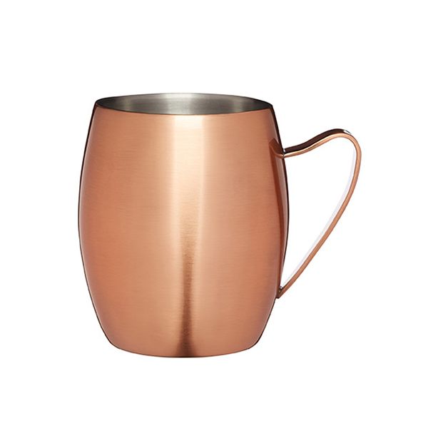 BarCraft Copper Finish Double Walled Moscow Mule Mug