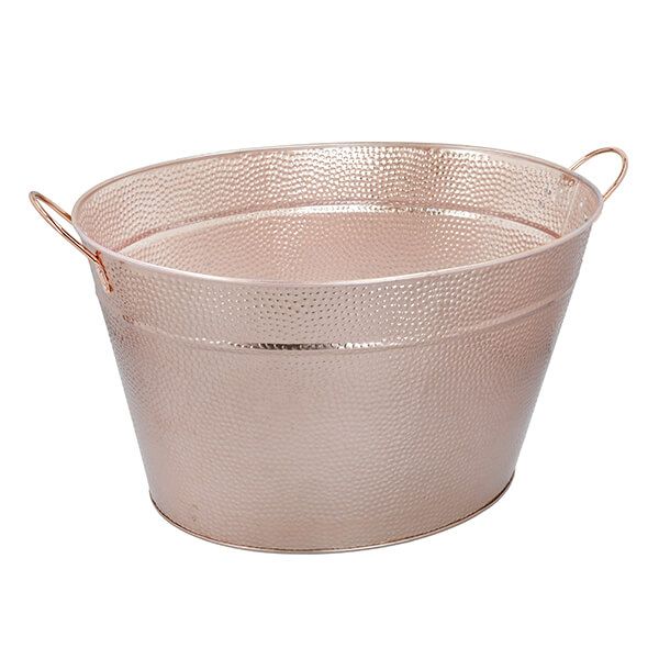 BarCraft Hammered Copper Drinks Pail