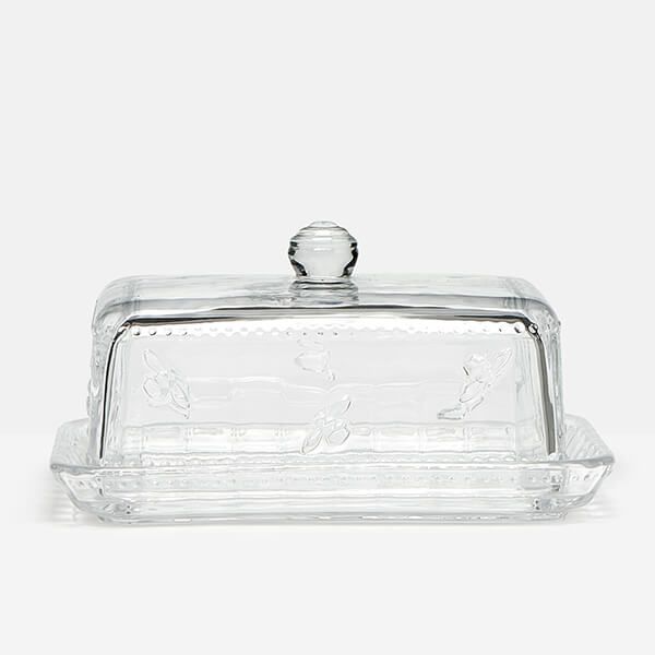 Joules Bees Glass Butter Dish