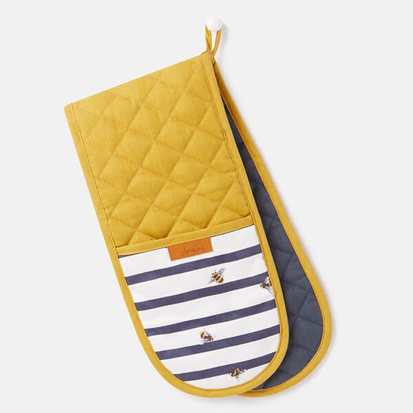 Joules Bee And Striped Double Oven Glove