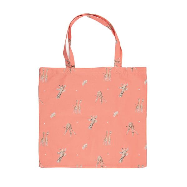 Wrendale Designs 'Flowers' Giraffe Foldable Shopper Bag