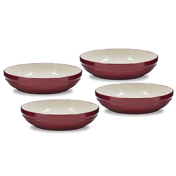 Barbary & Oak Foundry Pasta Bowls, Set of 4 Red