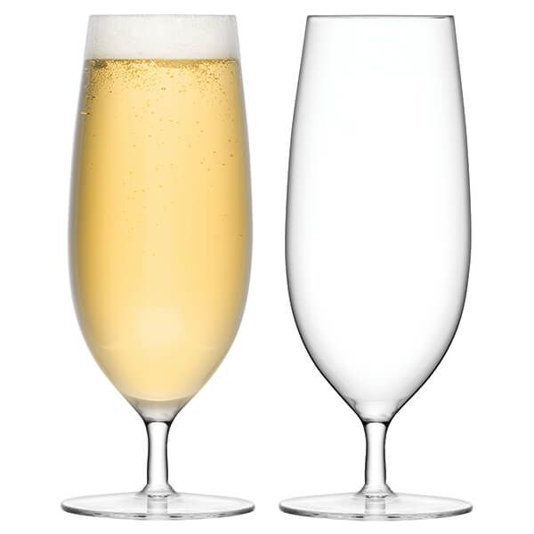 LSA Bar Pilsner Glass 450ml Clear Set Of Two