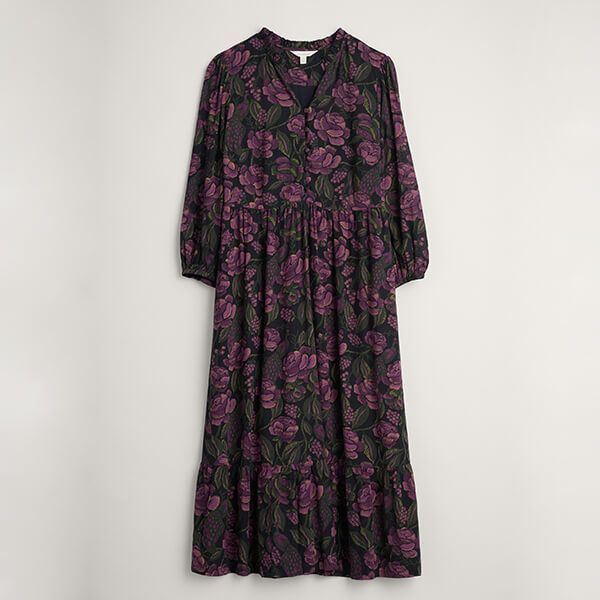 Seasalt Engleheart Dress Tapestry Bloom Grape