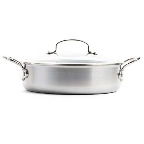 GreenPan Premiere 3-Ply Stainless Steel Non-Stick 26cm / 3.8L Skillet with Lid