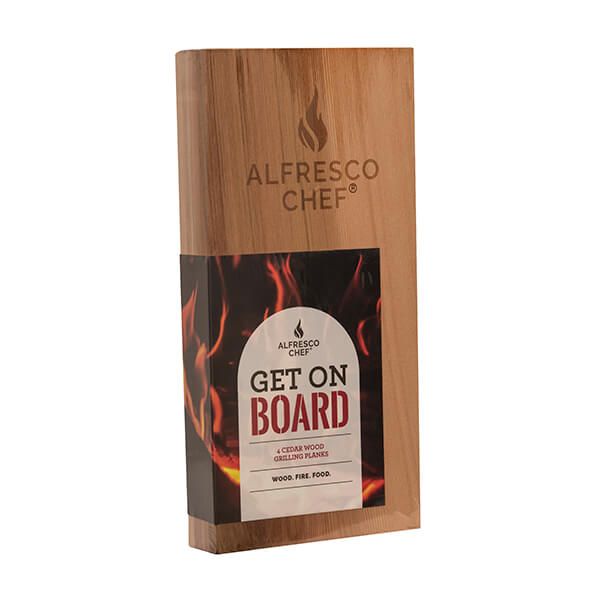 The Alfresco Chef Set of 4 Cedar Wood Grilling Planks
