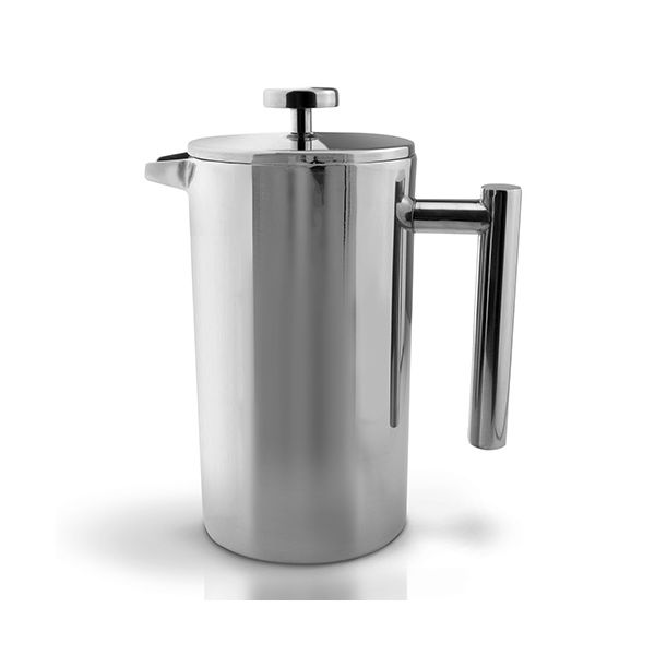 Grunwerg Double-wall Polished Straight Sided Cafetiere 8 Cup