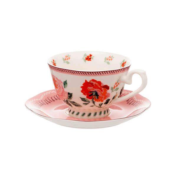 Cath Kidston Archive Rose Teacup & Saucer