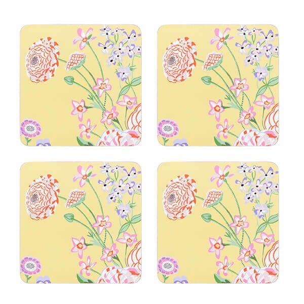 Cath Kidston Floral Fields Set of 4 Cork Backed Coasters