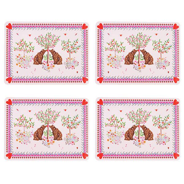 Cath Kidston Oh My Heart Set of 4 Cork Backed Placemats