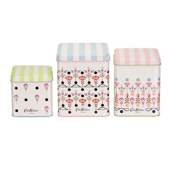 Cath Kidston Painted Table Set Of 3 Stacking Storage Tins