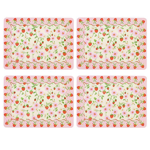 Cath Kidston Strawberry Set of 4 Cork Backed Placemats