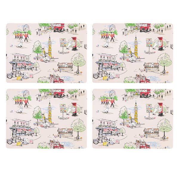 Cath Kidston Billie Goes To Town Set of 4 Cork Backed Placemats