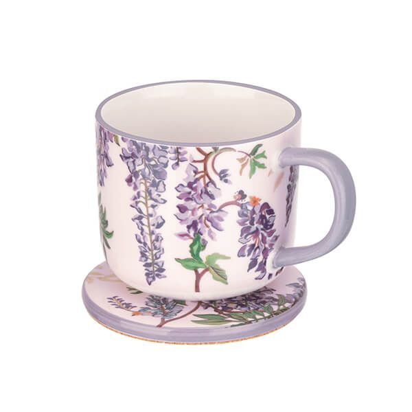 Cath Kidston Wisteria Ceramic Mug & Coaster Set