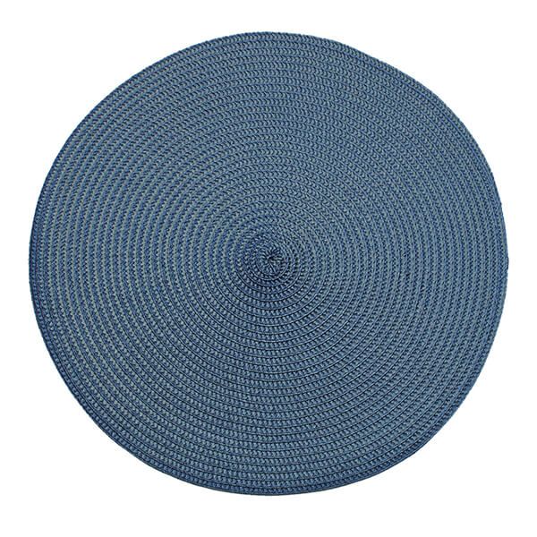 Walton & Co Slate Blue Circular Ribbed Placemat