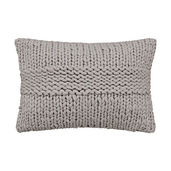 Katie Piper Reset Chunky Cushion 60 x 40cm Silver
