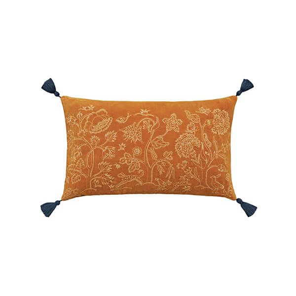 Morris & Co Honeysuckle and Tulip Cushion 50 x 30cm Saffron