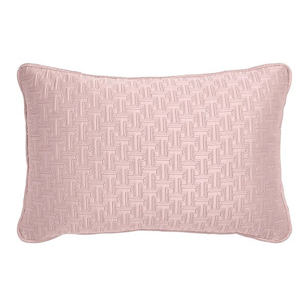 Ted Baker T Quilted Cushion 60x40cm Soft Pink