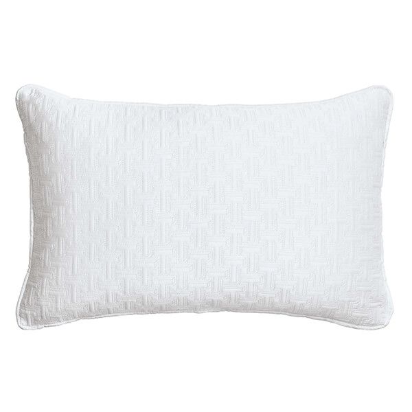 Ted Baker T Quilted Cushion 60x40cm White
