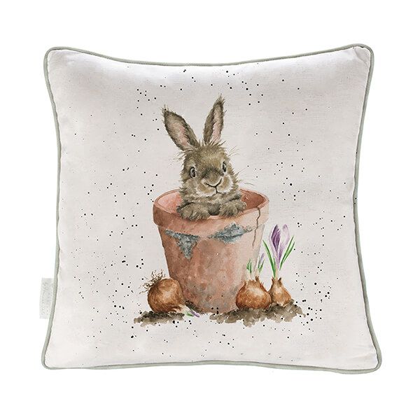 Wrendale Designs 40cm The Flower Pot Bunny Square Cushion