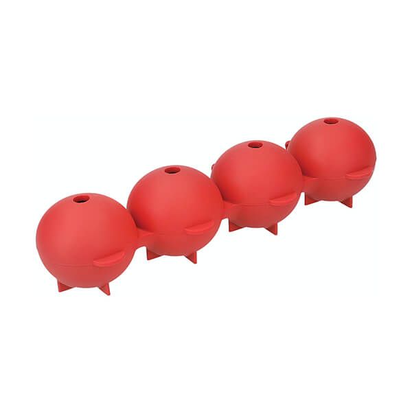 Colourworks Brights Red Easy Pop Silicone Spherical Ice Mould