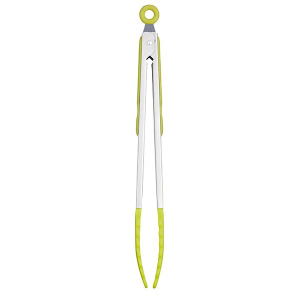 Colourworks Green 30cm Stainless Steel and Silicone Food Tongs