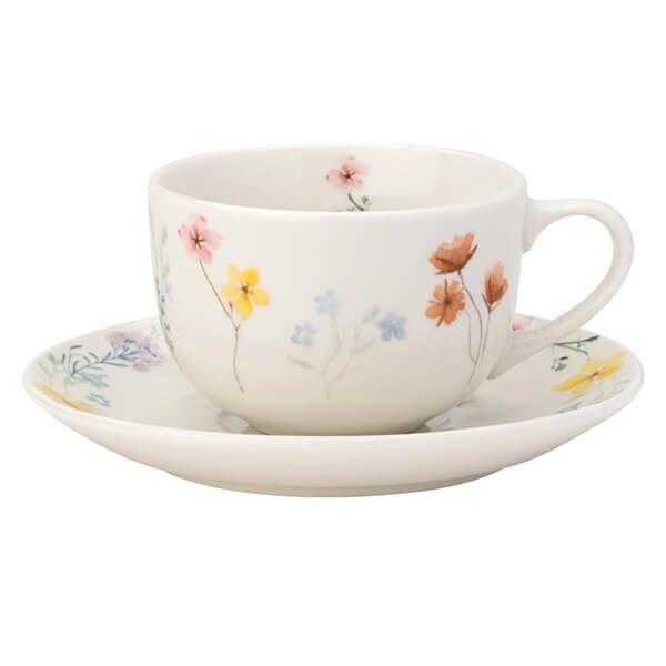 English Tableware Company Pressed Flowers Cup & Saucer