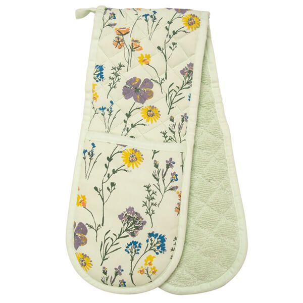 English Tableware Company Pressed Flowers Double Oven Glove