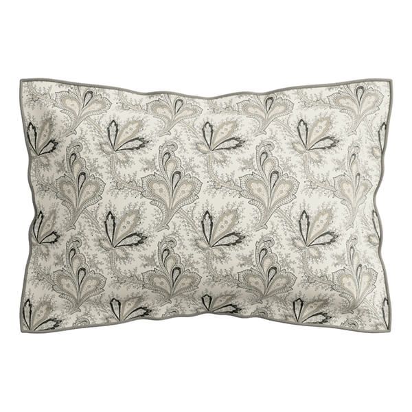 V&A Aarya Oxford Pillowcase Ivory & Slate