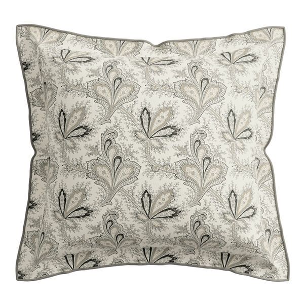 V&A Aarya Square Pillowcase Ivory & Slate