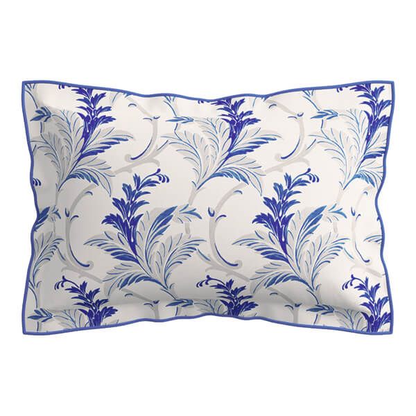 V&A Baroque Oxford Pillowcase Indigo Blue & White