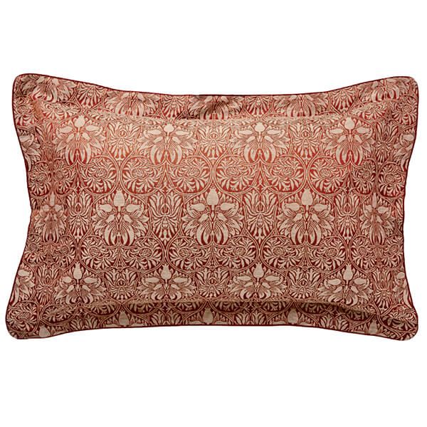 Morris & Co Crown Imperial Oxford Pillowcase Red