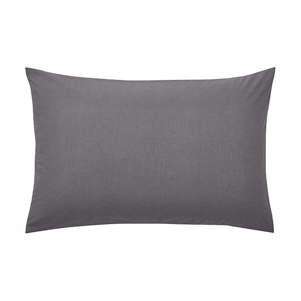 Helena Springfield Plain Dye Housewife Pillowcase Charcoal