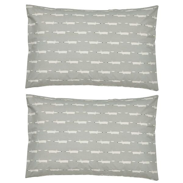 Scion Living Mr Fox Standard Pillowcase Pair Silver